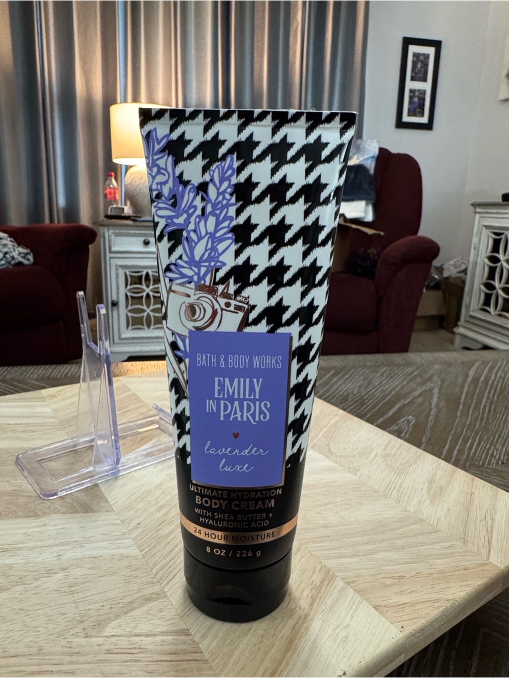 Bath & Body Works Lavender Luxebody cream from the Emily in Paris collaboration.